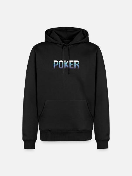Poker - Sweat à capuche Premium bio Homme - noir