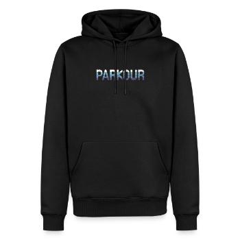 Parkour - Männer Premium Bio Hoodie - Schwarz - Vorne - Nico (187cm)