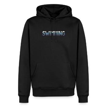 Nager - Sweat à capuche Premium bio Homme - noir - Devant - Nico (187cm)