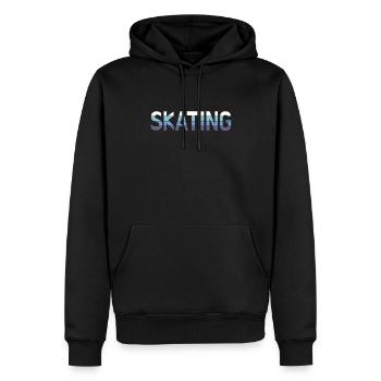 Skating - Männer Premium Bio Hoodie - Schwarz - Vorne - Nico (187cm)
