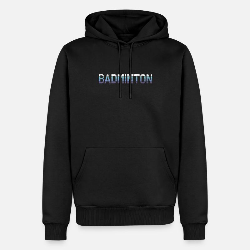 badminton - Männer Premium Bio Hoodie - Schwarz