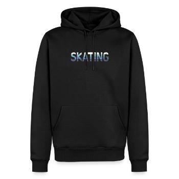 Skating - Männer Premium Bio Hoodie - Schwarz - Vorne - Nico (187cm)