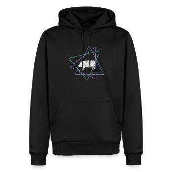 Schwein - Männer Premium Bio Hoodie - Schwarz - Vorne - Nico (187cm)