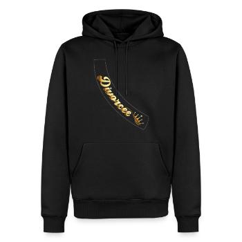 Happy Divorce Party divorcé - Sweat à capuche Premium bio Homme - noir - Devant - Nico (187cm)