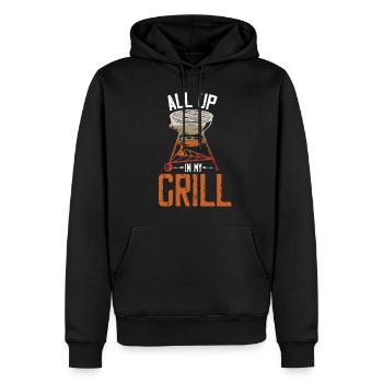 Barbecue tout en haut dans mes outils de gril - Sweat à capuche Premium bio Homme - noir - Devant - Nico (187cm)