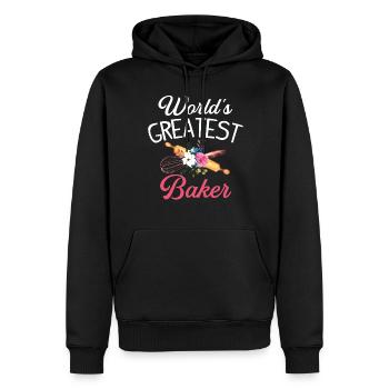 World's Greatest Baker - Men’s Premium Organic Hoodie - black - Front - Nico (187cm)