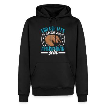 Ich will ein Ameisenbär sein Ameisenfresser - Männer Premium Bio Hoodie - Schwarz - Vorne - Nico (187cm)