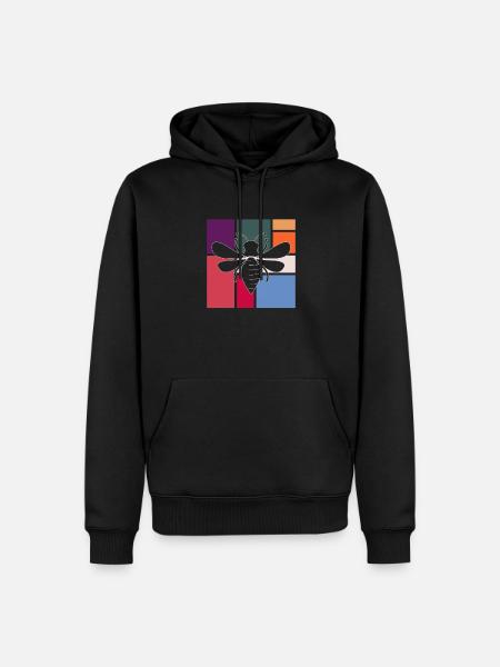 Biene - Männer Premium Bio Hoodie - Schwarz