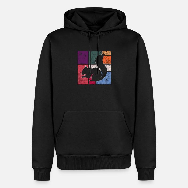 Eichhörnchen - Männer Premium Bio Hoodie - Schwarz