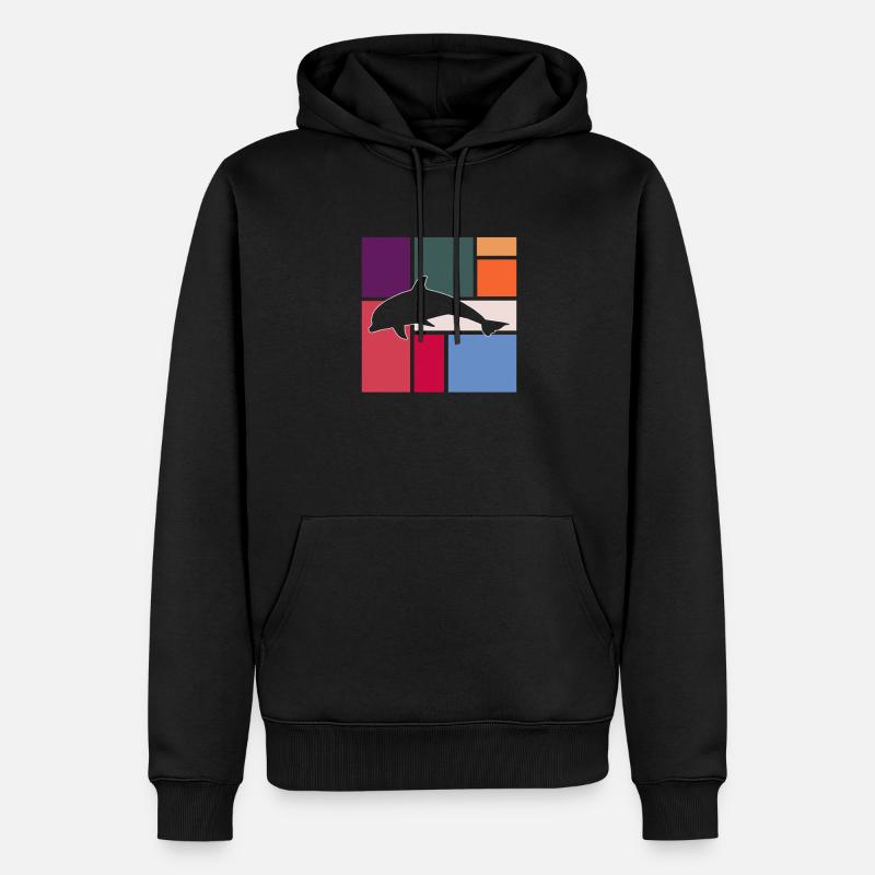 Delfin - Männer Premium Bio Hoodie - Schwarz