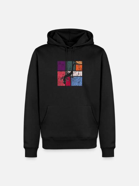 Lézard - Sweat à capuche Premium bio Homme - noir