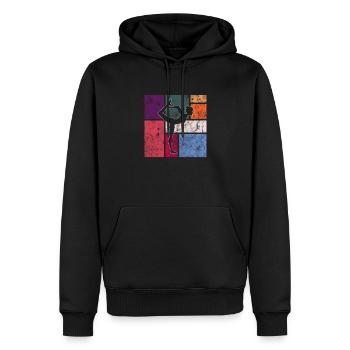 Danser - Sweat à capuche Premium bio Homme - noir - Devant - Nico (187cm)