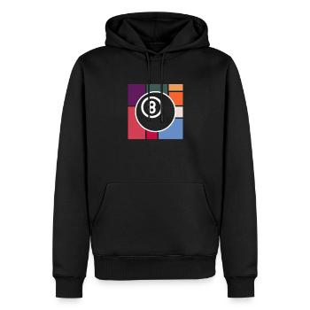 Billiards - Männer Premium Bio Hoodie - Schwarz - Vorne - Nico (187cm)