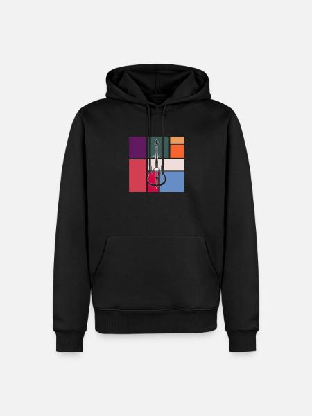 Geige - Männer Premium Bio Hoodie - Schwarz