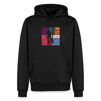 Planche à neige - Sweat à capuche Premium bio Homme - noir - Devant - Nico (187cm)