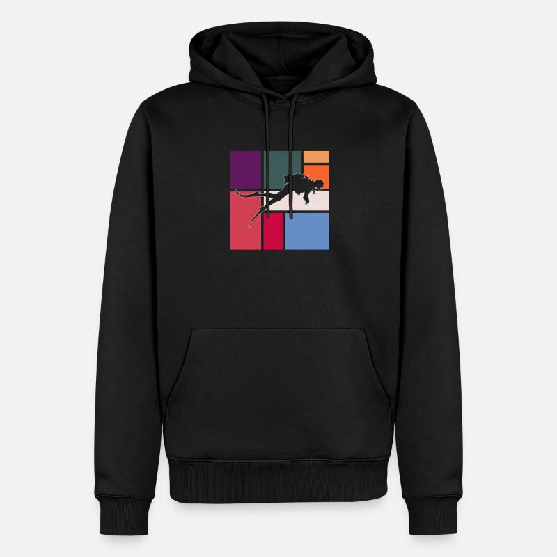 Plonger - Sweat à capuche Premium bio Homme - noir