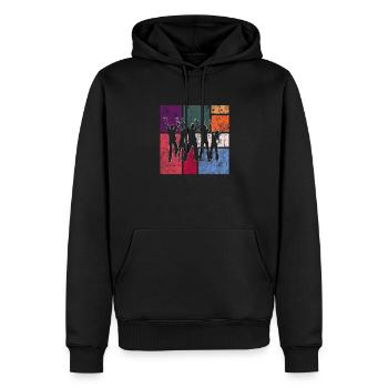 Danser - Sweat à capuche Premium bio Homme - noir - Devant - Nico (187cm)