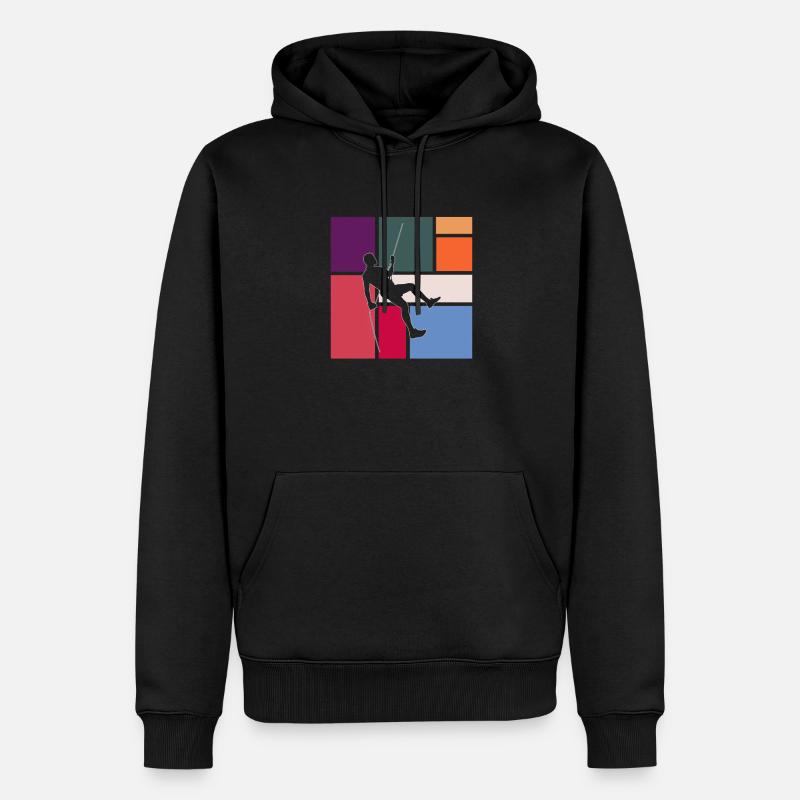 Grimper - Sweat à capuche Premium bio Homme - noir