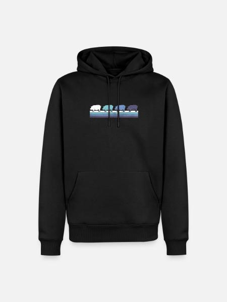 Cochon - Sweat à capuche Premium bio Homme - noir