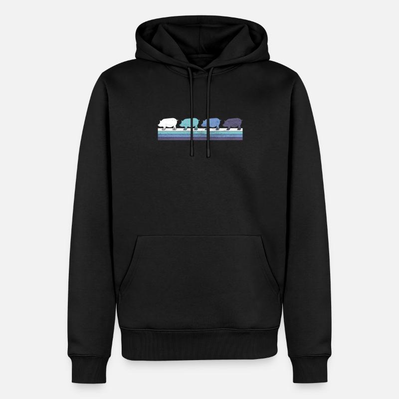 Schwein - Männer Premium Bio Hoodie - Schwarz