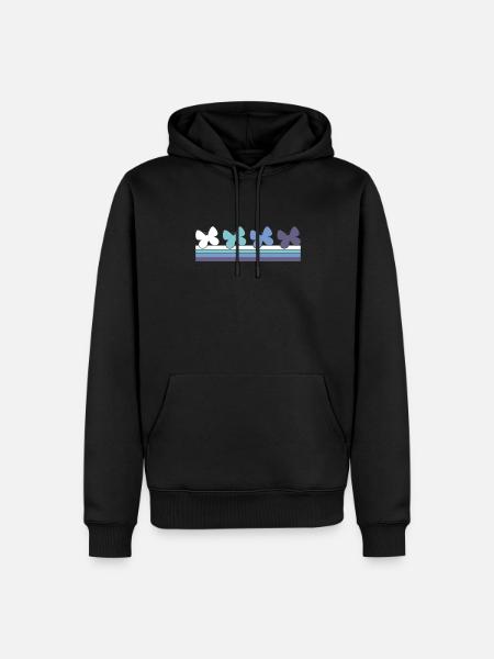 Schmetterling - Männer Premium Bio Hoodie - Schwarz