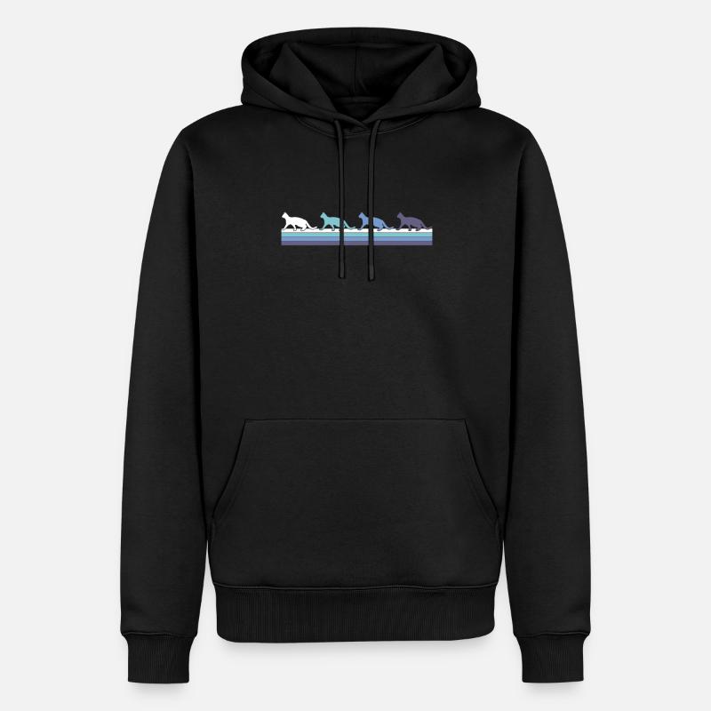 Chat - Sweat à capuche Premium bio Homme - noir