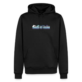 Delfin - Männer Premium Bio Hoodie - Schwarz - Vorne - Nico (187cm)
