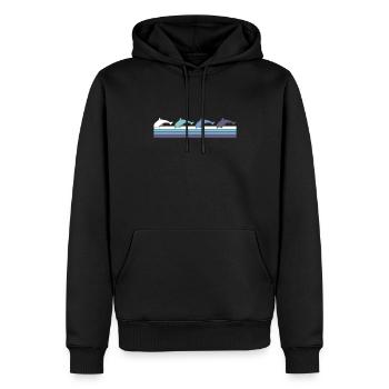 Delfin - Männer Premium Bio Hoodie - Schwarz - Vorne - Nico (187cm)