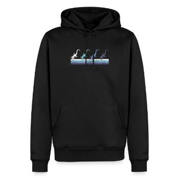 Eidechse - Männer Premium Bio Hoodie - Schwarz - Vorne - Nico (187cm)