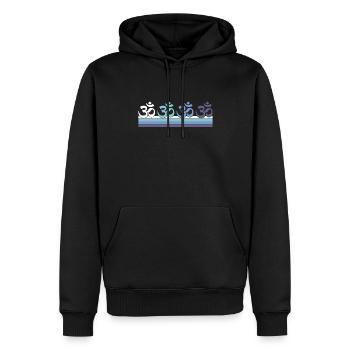 Méditation - Sweat à capuche Premium bio Homme - noir - Devant - Nico (187cm)