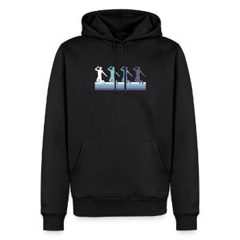 Singen - Männer Premium Bio Hoodie - Schwarz - Vorne - Nico (187cm)