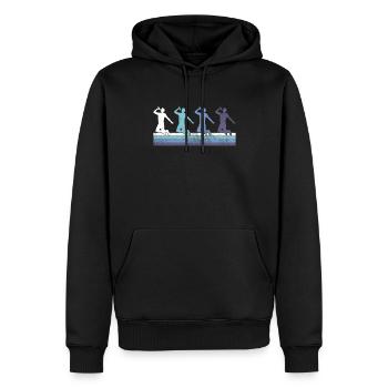 Singen - Männer Premium Bio Hoodie - Schwarz - Vorne - Nico (187cm)