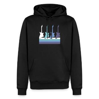 Rock - Männer Premium Bio Hoodie - Schwarz - Vorne - Nico (187cm)