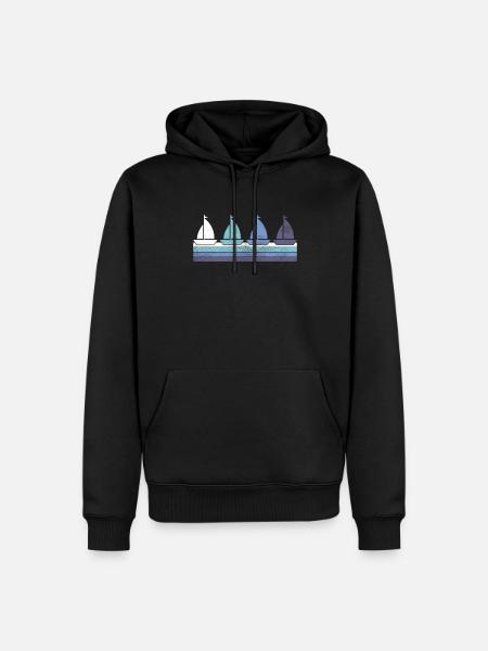 Sail - Men’s Premium Organic Hoodie - black