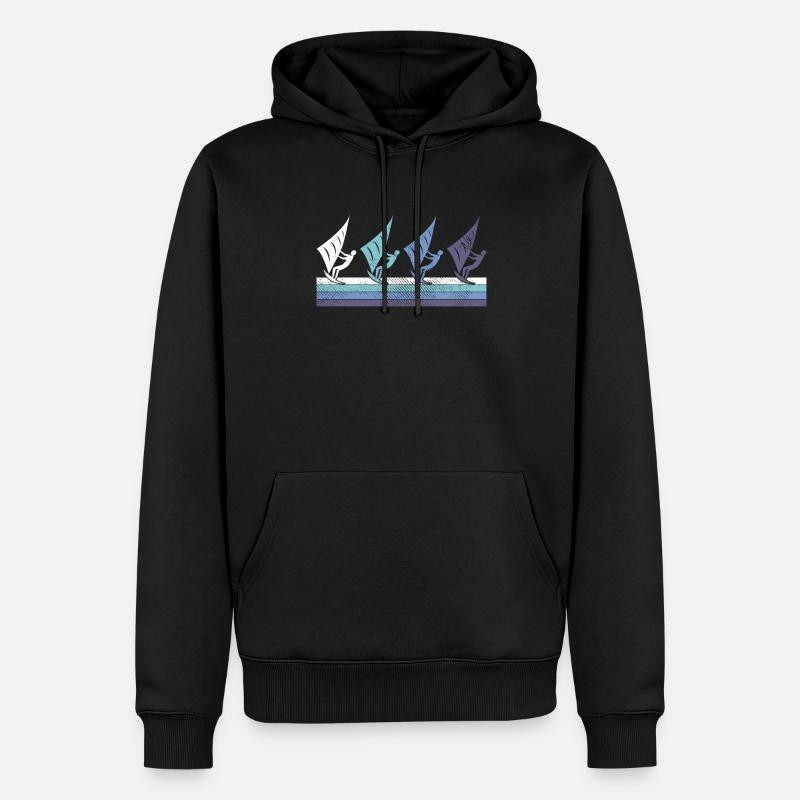 Kite - Männer Premium Bio Hoodie - Schwarz