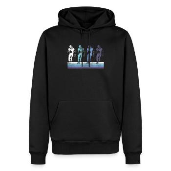 Football - Männer Premium Bio Hoodie - Schwarz - Vorne - Nico (187cm)