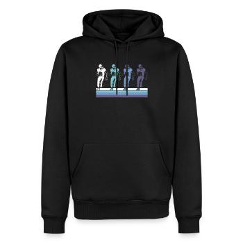 Football - Männer Premium Bio Hoodie - Schwarz - Vorne - Nico (187cm)