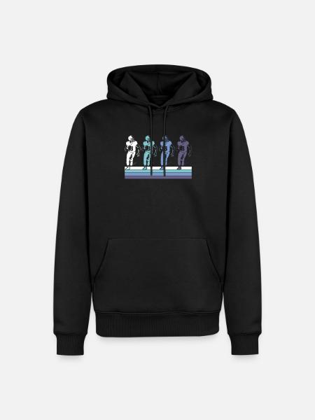 Football - Männer Premium Bio Hoodie - Schwarz