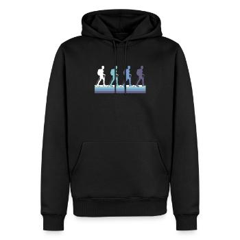 Wander - Men’s Premium Organic Hoodie - black - Front - Nico (187cm)