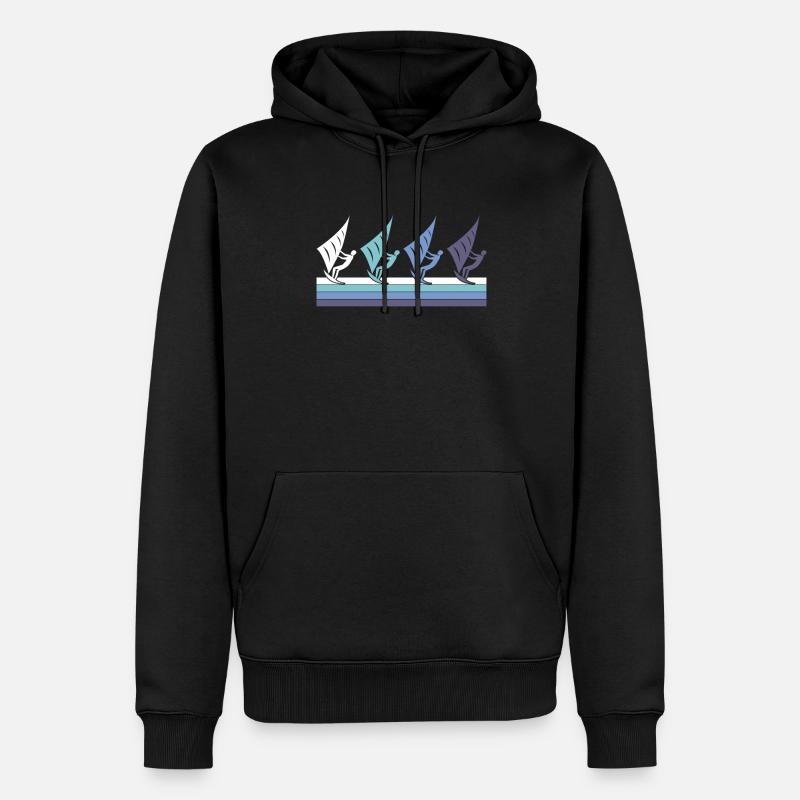 Kite - Männer Premium Bio Hoodie - Schwarz