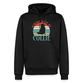 Collie Gifts - Männer Premium Bio Hoodie - Schwarz - Vorne - Nico (187cm)