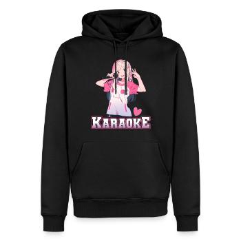 Filles Manga Anime Karaoké - Sweat à capuche Premium bio Homme - noir - Devant - Nico (187cm)
