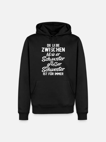 Geschwister Schwestern Schwester - Männer Premium Bio Hoodie - Schwarz