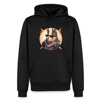 Chiens Chien Propriétaire Chien Amoureux Animal - Sweat à capuche Premium bio Homme - noir - Devant - Nico (187cm)