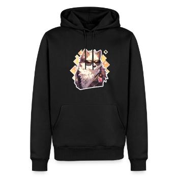 Chiens Chien Propriétaire Chien Amoureux Animal - Sweat à capuche Premium bio Homme - noir - Devant - Nico (187cm)