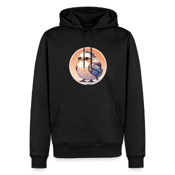 Oiseaux Oiseaux Drôles d’animaux Habitant de la forêt Animal - Sweat à capuche Premium bio Homme - noir - Devant - Nico (187cm)