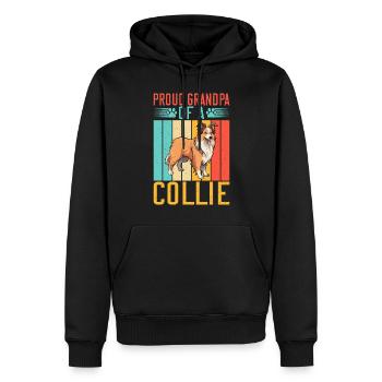 Collie Gifts - Männer Premium Bio Hoodie - Schwarz - Vorne - Nico (187cm)