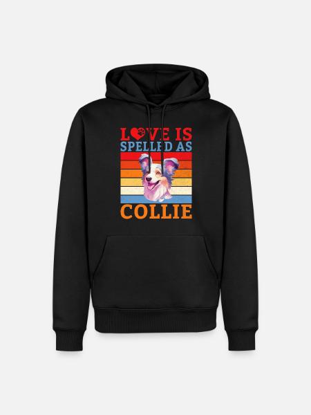Cadeaux Collie - Sweat à capuche Premium bio Homme - noir