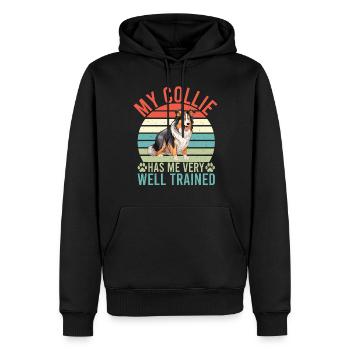 Cadeaux Collie - Sweat à capuche Premium bio Homme - noir - Devant - Nico (187cm)