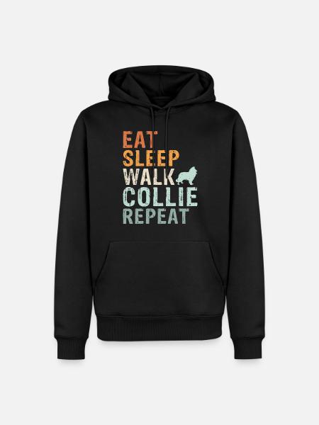 Collie Gifts - Männer Premium Bio Hoodie - Schwarz